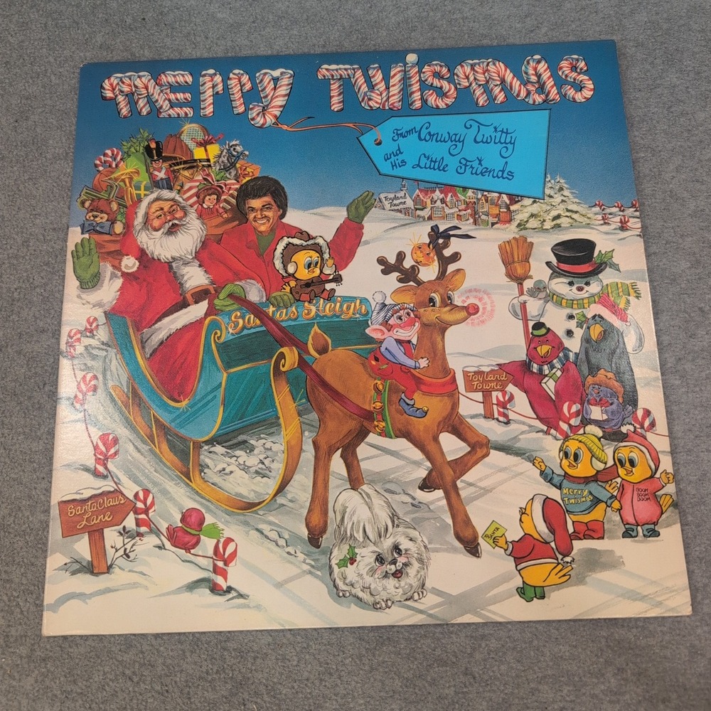 Conway Twitty Merry Twismas Vinyl LP Album 1-23971 Warner Bros Holiday 1983 - Picture 1 of 3